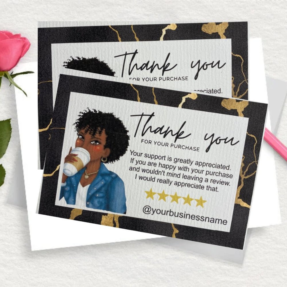 Thank You For Your Purchase Card